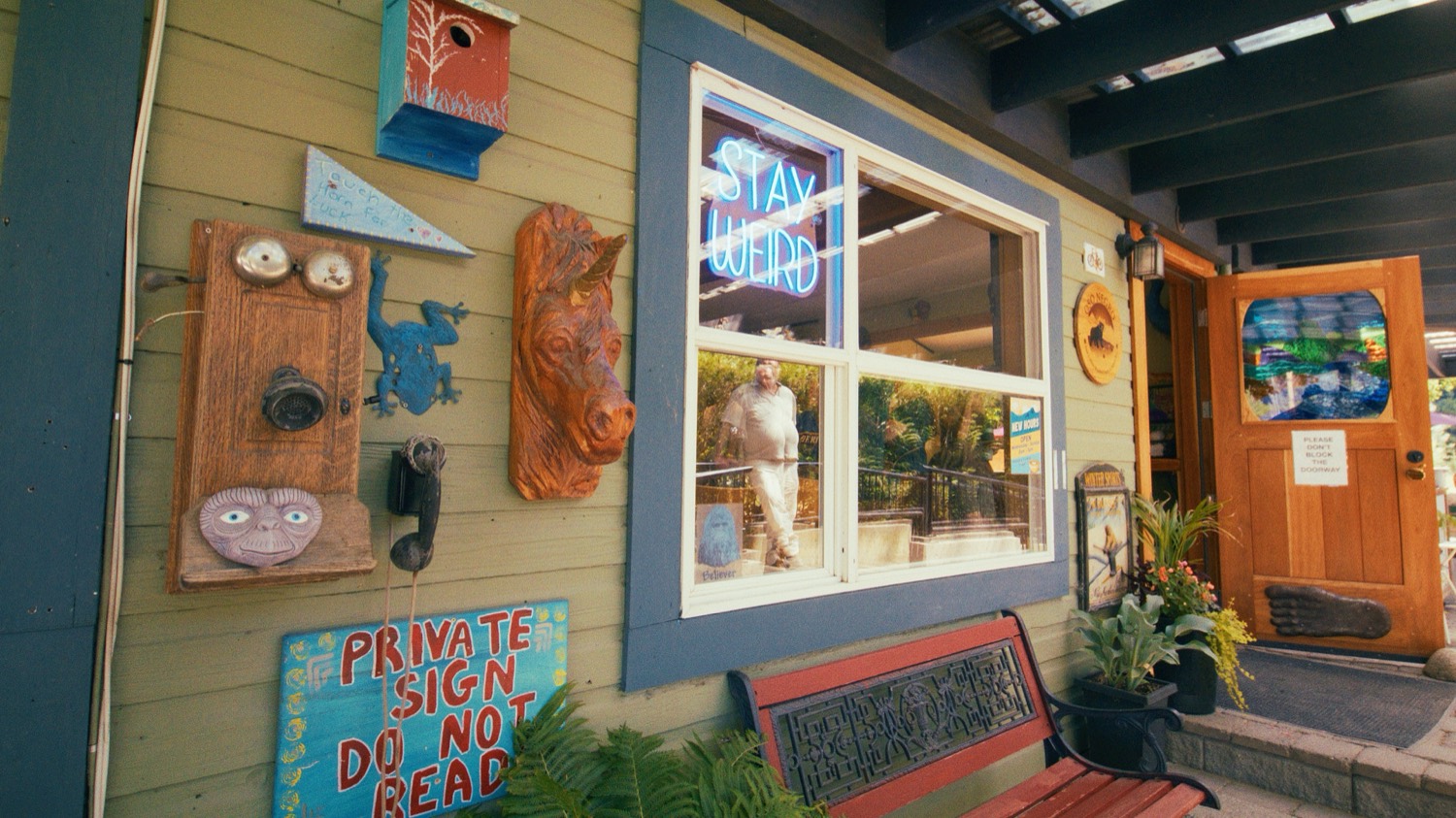 The quirky Frog Peak storefront